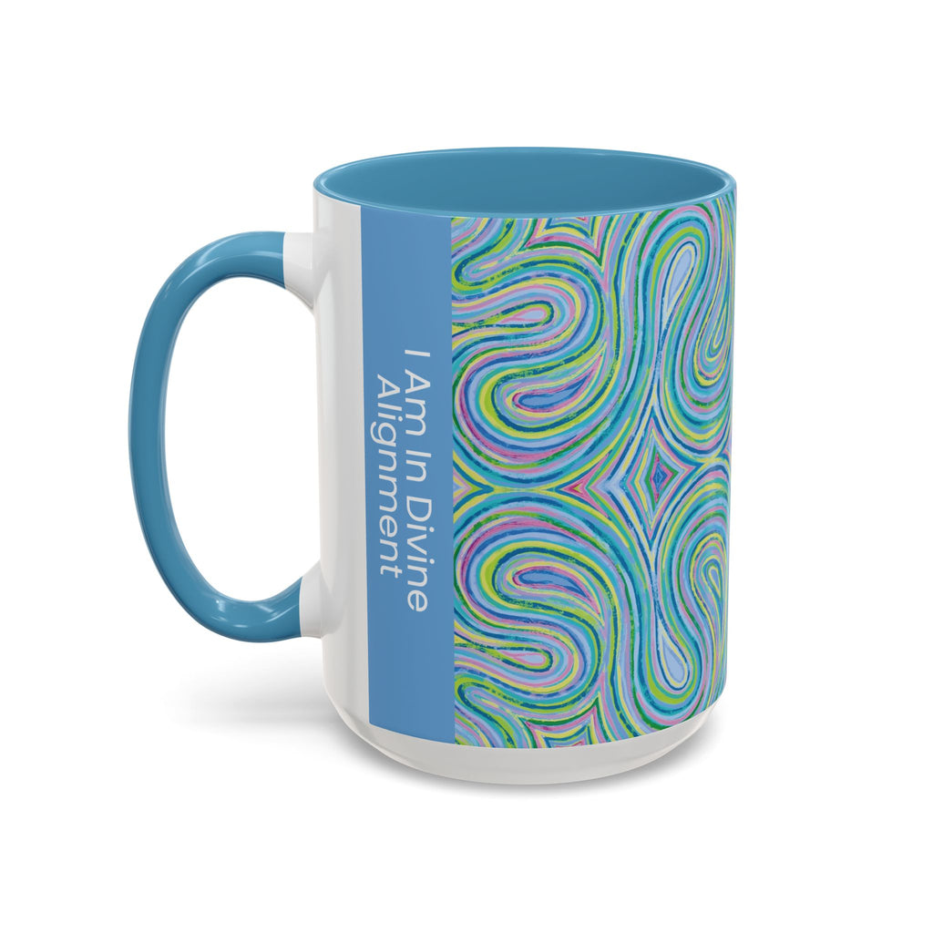  1010 angel number mug affirmation: I am in divine alignment