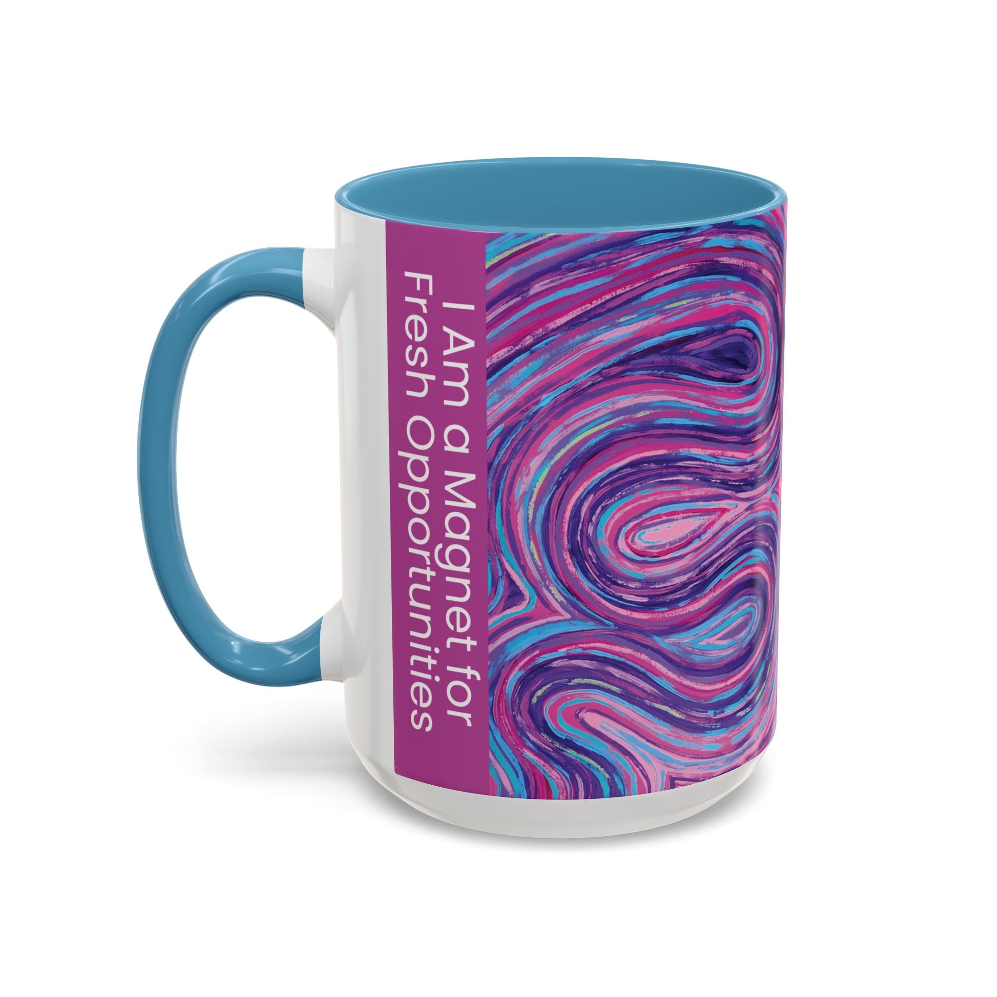  111 angel number mug affirmation: I am a magnet for fresh opportunities