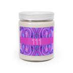  111 angel number soy candle with lid, featuring Marley chakra art