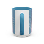  Back of 1111 angel number affirmation mug showing handle