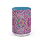  Front of 1111 angel number affirmation mug with Jem frequency art