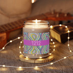  1212 angel number candle surrounded by twinkle string lights