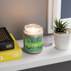  222 angel number candle styled on a shelf