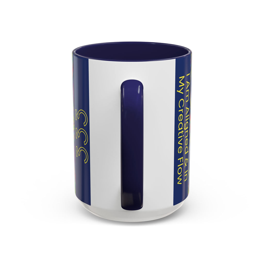  Back of 333 angel number affirmation mug showing handle