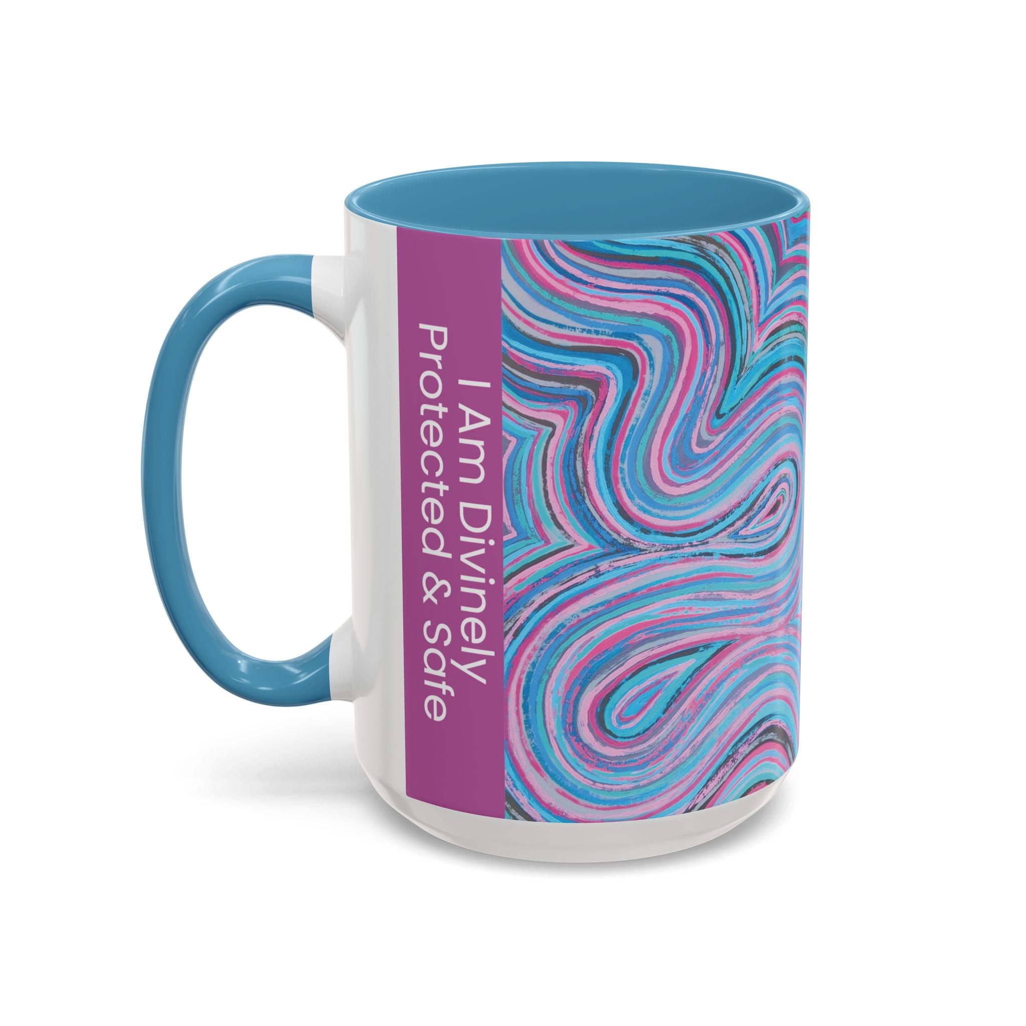  444 angel number mug affirmation: I am divinely protected and safe