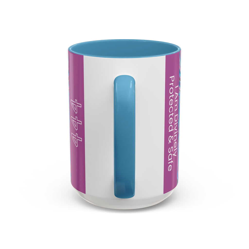  Back of 444 angel number affirmation mug showing handle