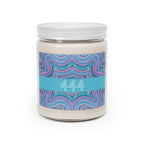  444 angel number soy candle with lid, featuring Josie chakra art