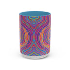 Front of 555 angel number affirmation mug with Bali frequency art