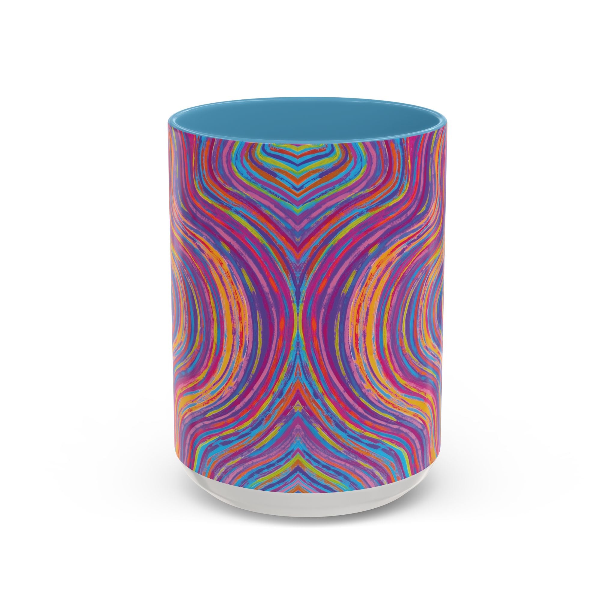  Front of 555 angel number affirmation mug with Bali frequency art
