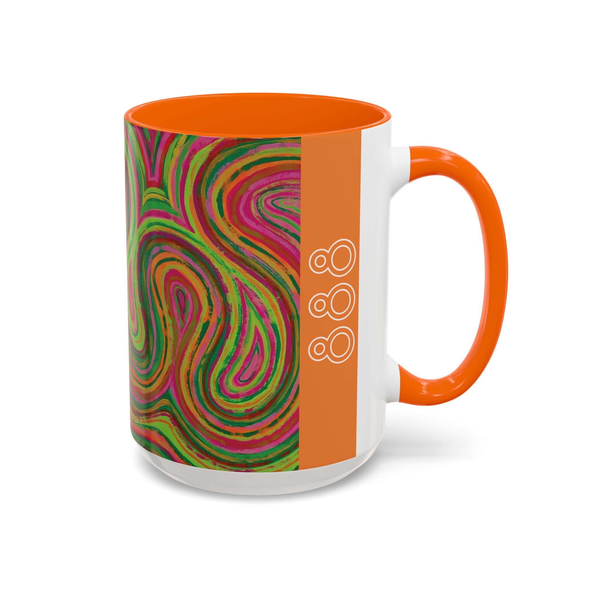  888 angel number side of affirmation mug featuring Clover art