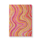  Front cover of The Solstice Journal, a self care journal featuring original chakra art in orange, pink and yellow