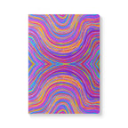  Front cover of The Bali Journal, a self care journal featuring original chakra art in orange, pink, blue and purple