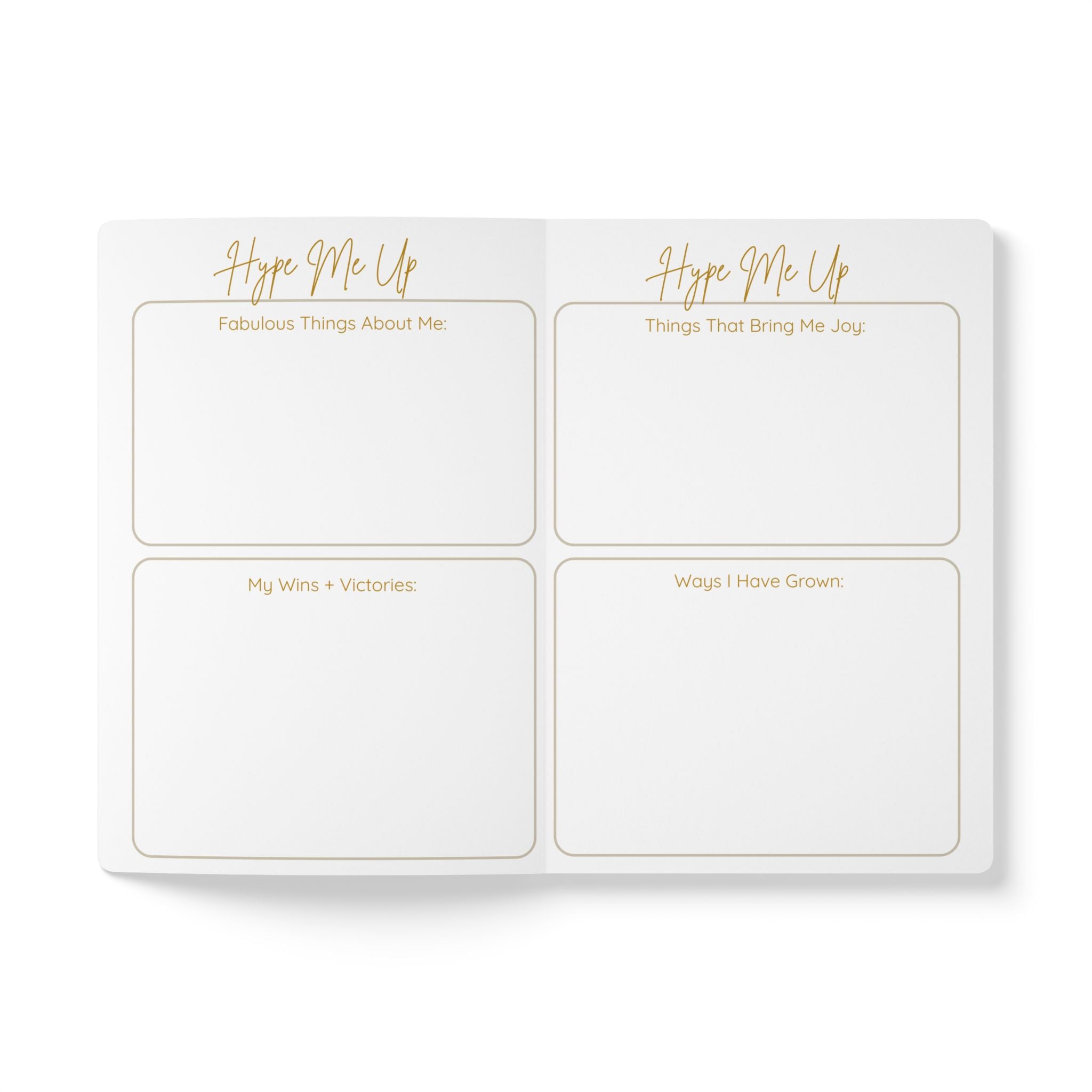  Hype Me Up page inside The Bali self care journal