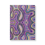  Front cover of The Dakota Journal, a self care journal featuring original chakra art in purple, green, blue, yellow and pink