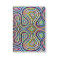  Front cover of The Destiny Journal, a self care journal featuring original chakra art in pink, orange, yellow and blue