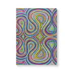  Front cover of The Destiny Journal, a self care journal featuring original chakra art in pink, orange, yellow and blue