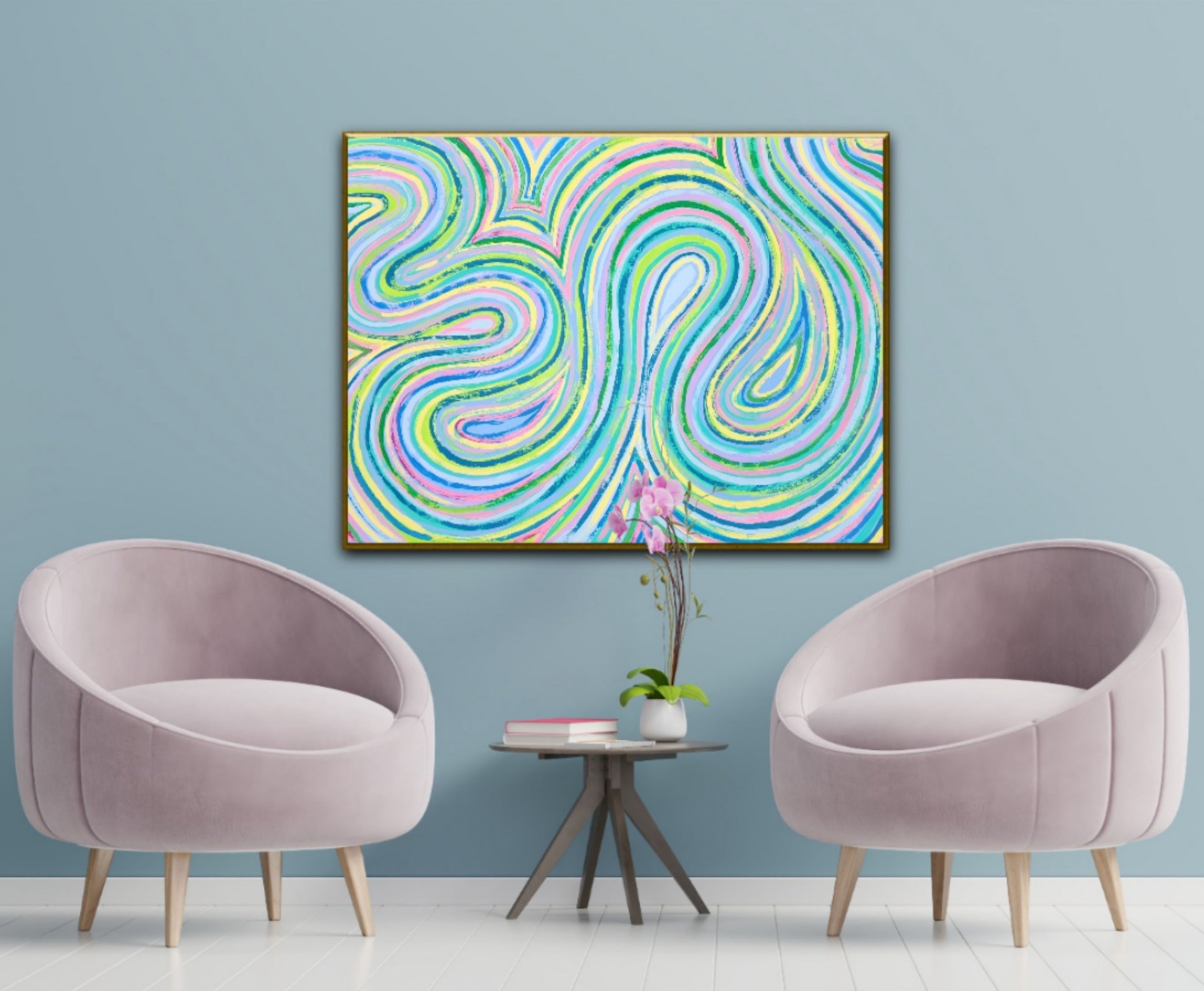  Eden wall art displayed in a living space