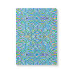  Front cover of The Eden Journal, a self care journal featuring original chakra art in pastel blue, green, yellow and pink