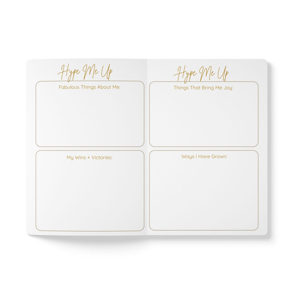  Hype Me Up page inside The Eden self care journal