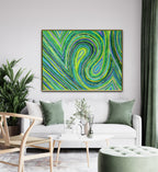  Jade wall art displayed in a living space