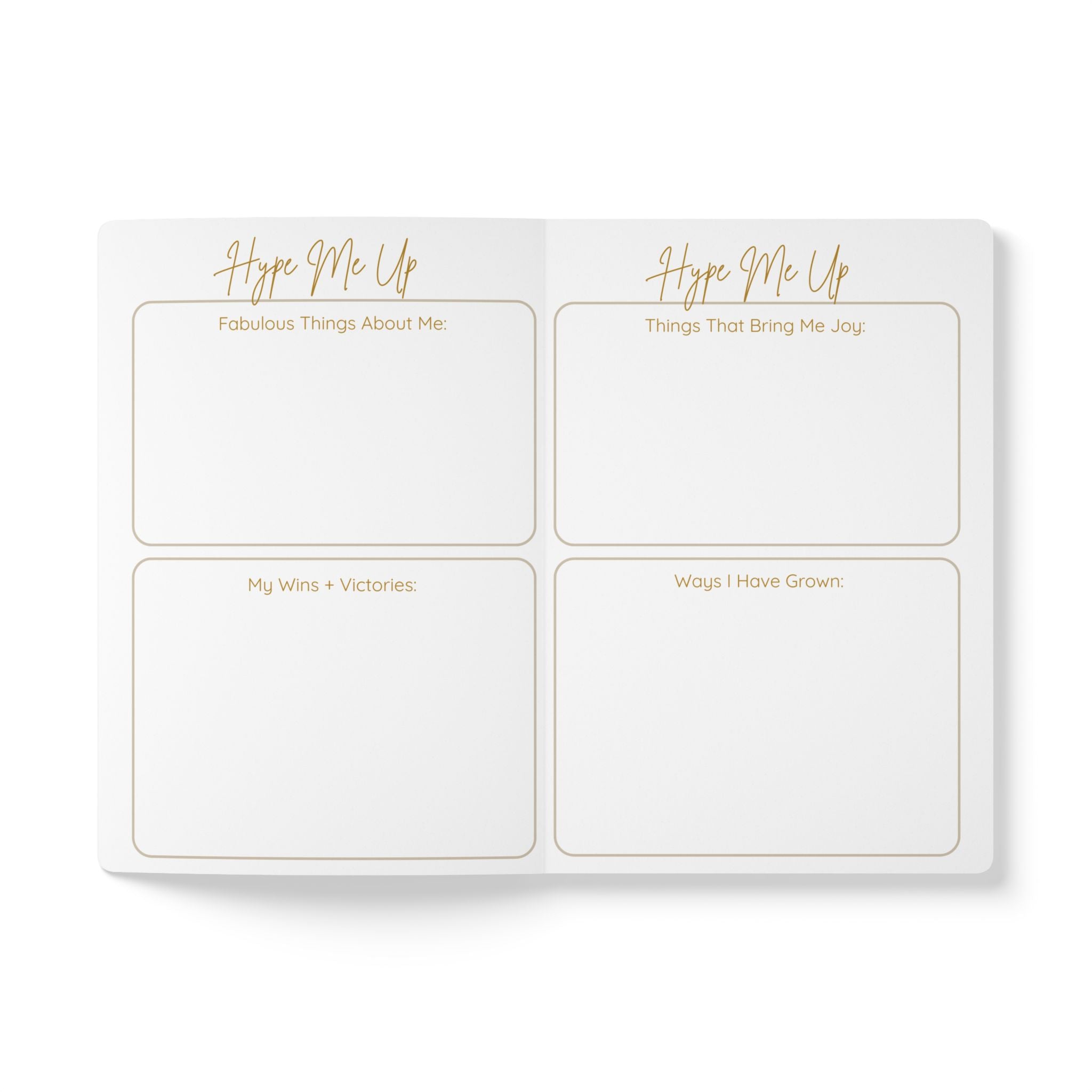  Hype Me Up page inside The Jem self care journal