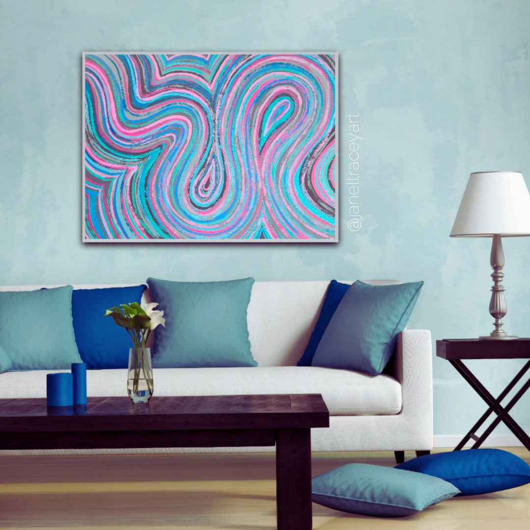  Josie wall art displayed in a living space