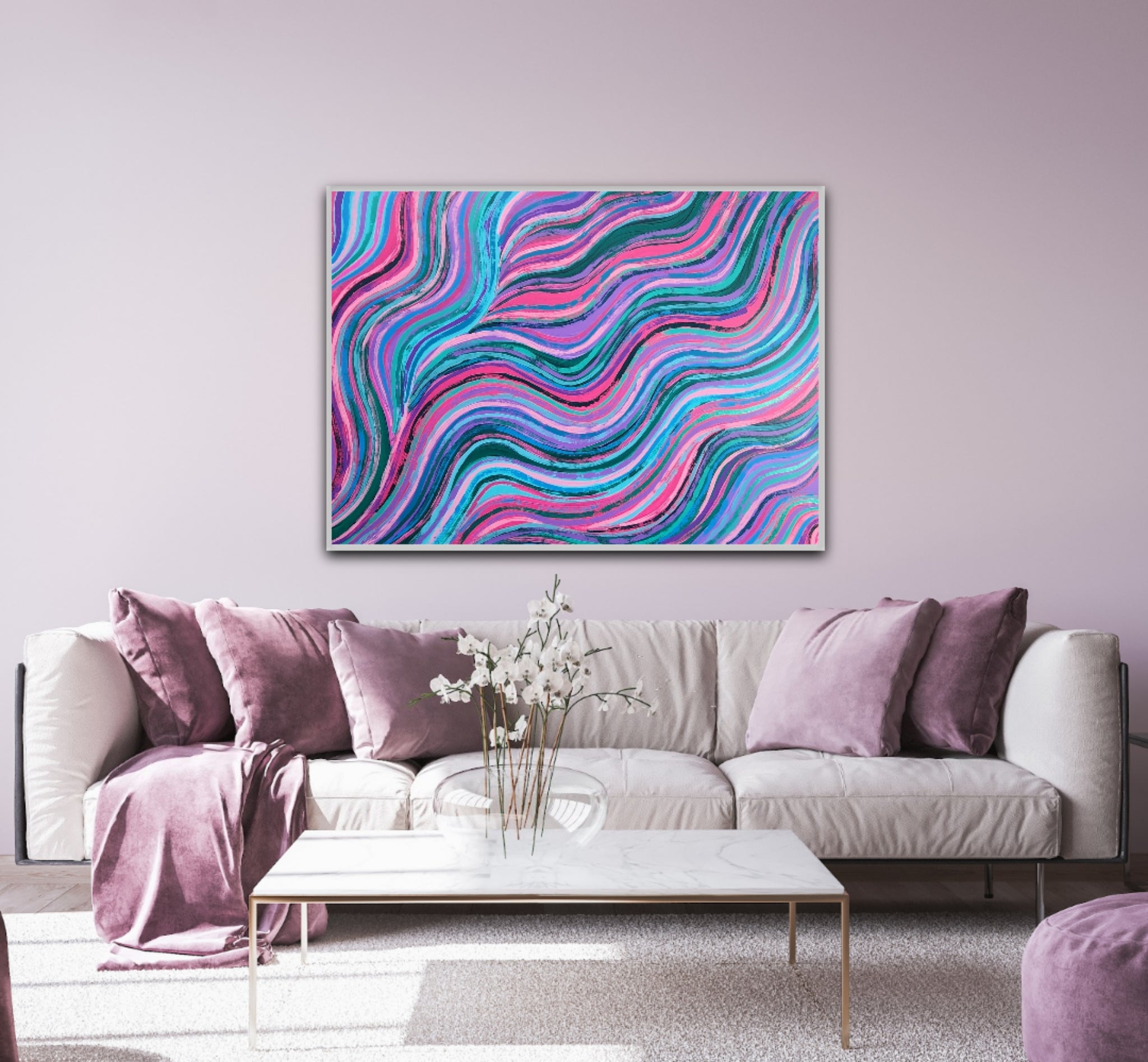 Melody wall art displayed in a living space