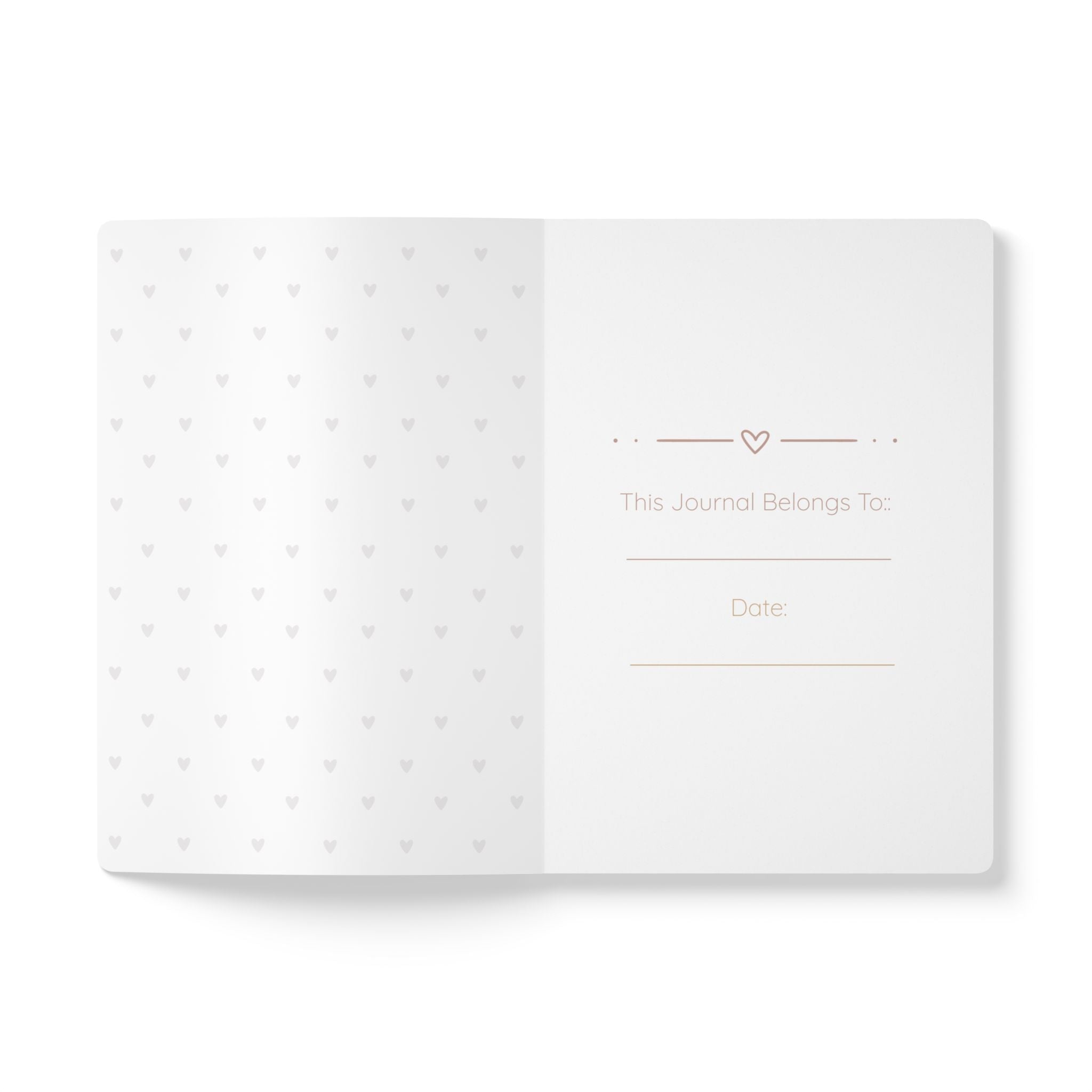  Inside page of The Violet Journal reading this journal belongs to